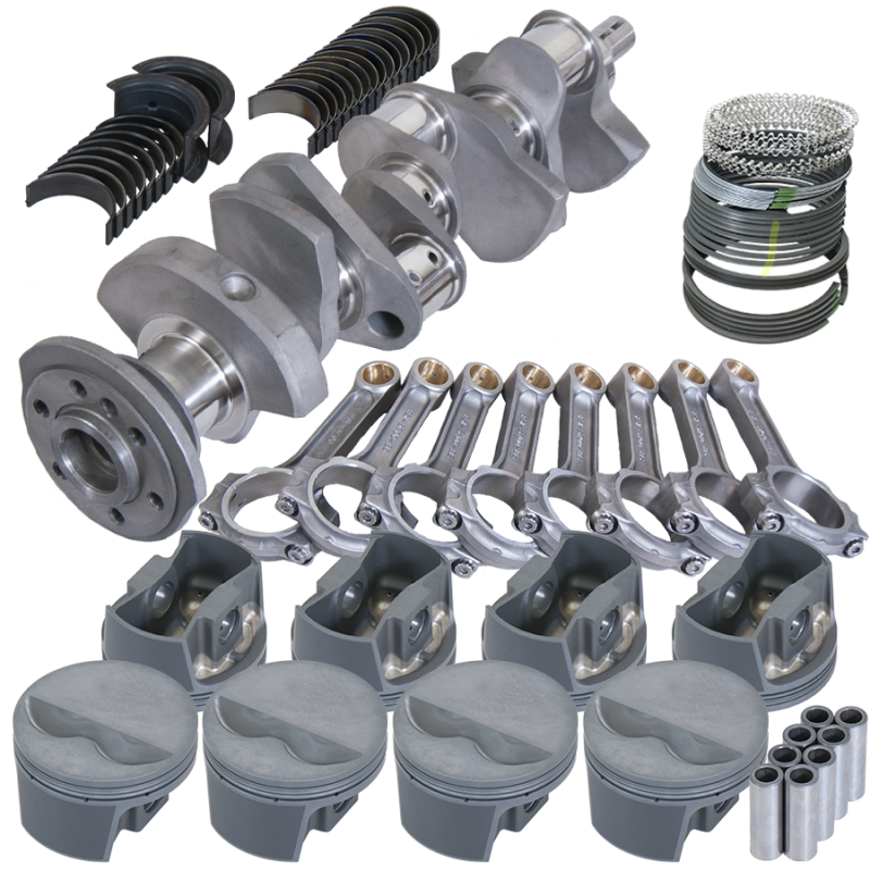 Eagle Chevy 350 3.480in Crank 5.700in I-Beam Rods -5cc Flat Top 4.040in Pistons Rotating Assembly - Burkken Auto Parts