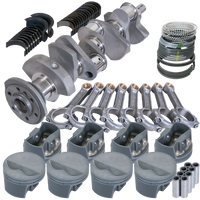 Eagle Chevy 350 3.480in Crank 5.700in I-Beam Rods -5cc Flat Top 4.040in Pistons Rotating Assembly - Burkken Auto Parts