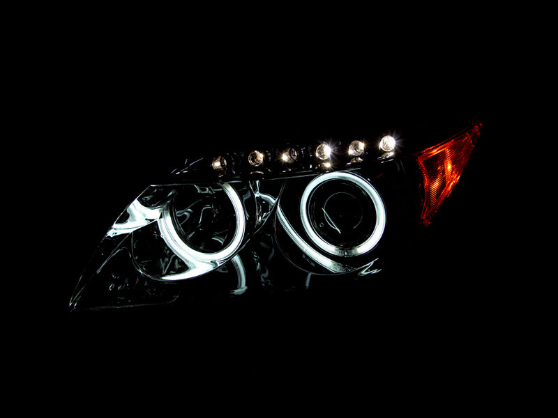 ANZO 2005-2010 Scion Tc Projector Headlights w/ Halo Chrome (CCFL) - Burkken Auto Parts