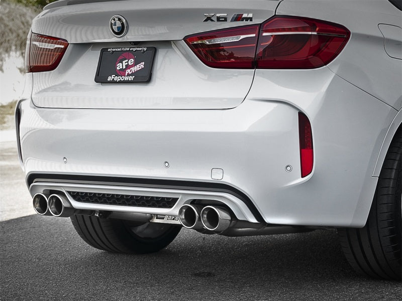 aFe MACH Force-Xp 3.5in. 304 SS C/B Exhaust w/o Muffler 15-18 BMW X5 M V8-4.4L (tt) - Polished Tip - Burkken Auto Parts
