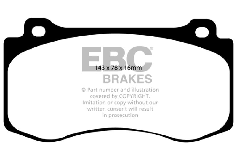 EBC 05-10 Chrysler 300C 6.1 SRT8 Redstuff Front Brake Pads - Burkken Auto Parts