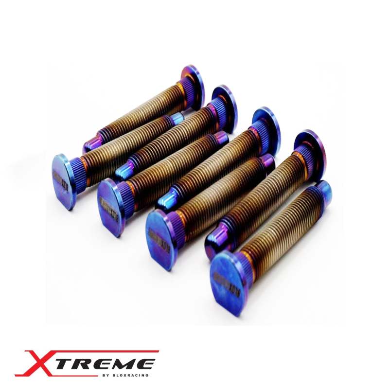 BLOX Racing Titanium Extended Wheel Studs M12X1.5mm 8Pcs Honda Fitment - Burnt - Burkken Auto Parts