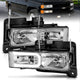ANZO 1999-2000 Cadillac Escalade Crystal Headlights - Burkken Auto Parts