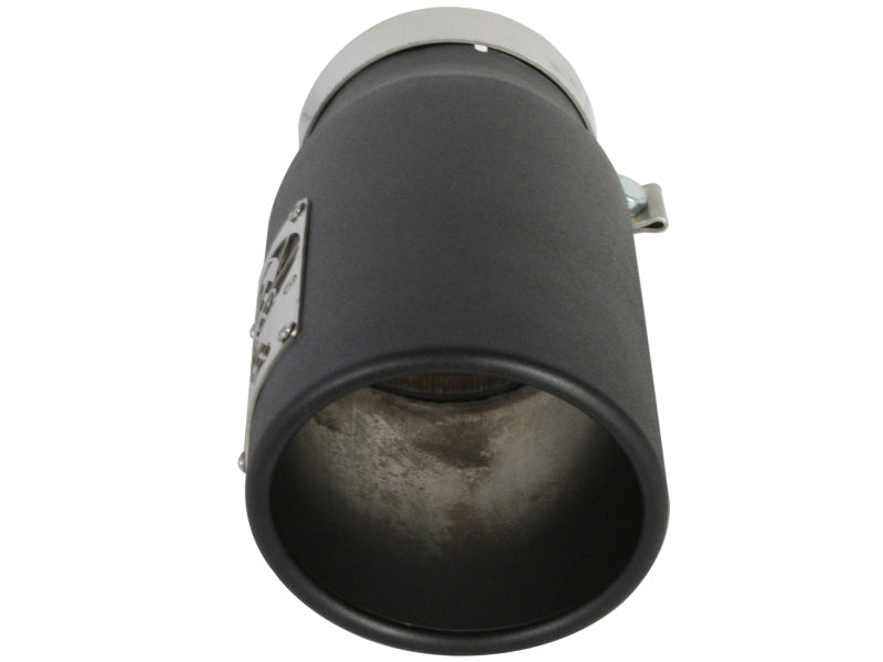 aFe Power Diesel Exhaust Tip Black- 4 in In x 5 out X 12 in Long Bolt On (Right) - Burkken Auto Parts