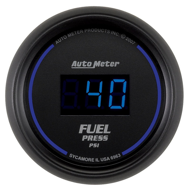 Autometer 52.4mm 1-100 PSI Black Digital Fuel Pressure Gauge - Burkken Auto Parts