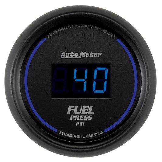 Autometer 52.4mm 1-100 PSI Black Digital Fuel Pressure Gauge - Burkken Auto Parts
