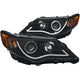 ANZO 2012-2013 Toyota Camry Projector Headlights w/ Halo Black - Burkken Auto Parts