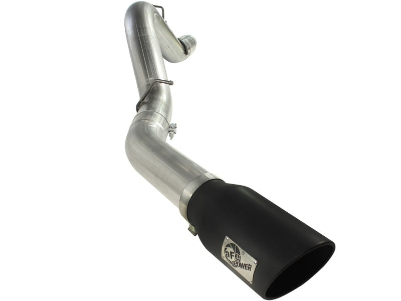 aFe MACHForce XP Exhaust 5in DPF-Back SS 11-13 GM Diesel Trucks V8-6.6L (td) (LML) (Blk Tip) - Burkken Auto Parts