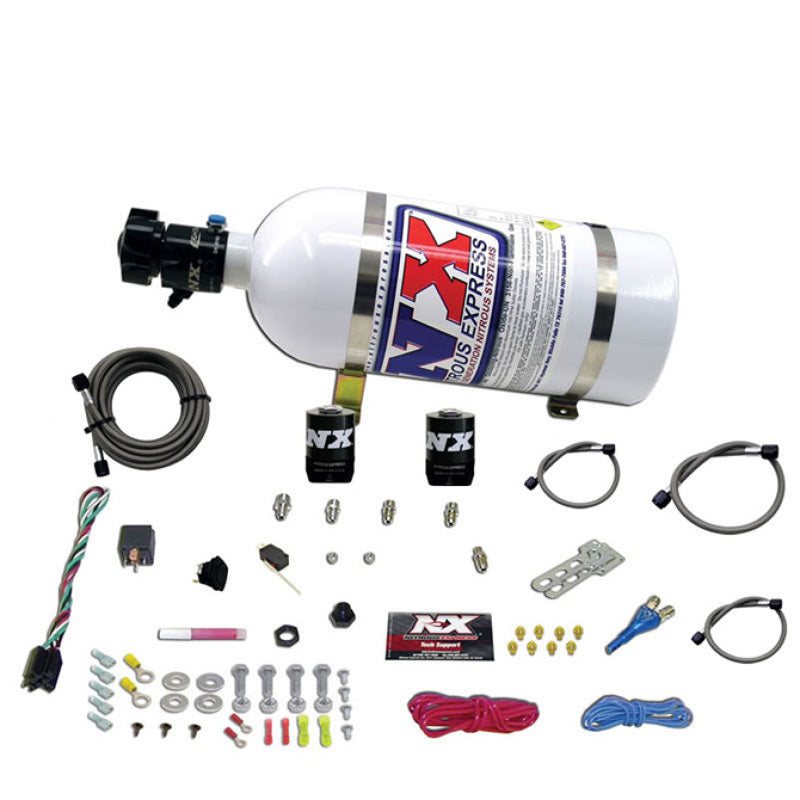Nitrous Express All Ford EFI Single Nozzle Nitrous Kit (35-150HP) w/10lb Bottle - Burkken Auto Parts