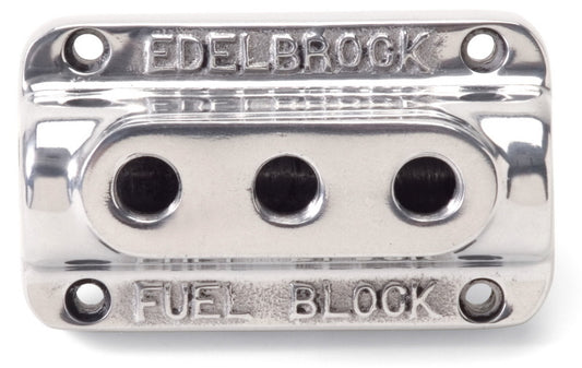 Edelbrock Fuel Block Triple Polished - Burkken Auto Parts