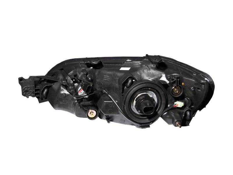 ANZO 2002-2003 Mitsubishi Lancer Crystal Headlights Black - Burkken Auto Parts
