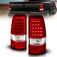 ANZO 2003-2006 Chevrolet Silverado 1500 LED Taillights Red/Clear - Burkken Auto Parts