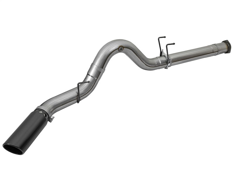aFe Large Bore-HD 5in DPF Back 409 SS Exhaust System w/Black Tip 2017 Ford Diesel Trucks V8 6.7L(td) - Burkken Auto Parts
