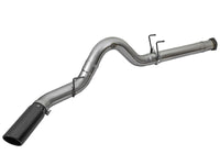 aFe Large Bore-HD 5in DPF Back 409 SS Exhaust System w/Black Tip 2017 Ford Diesel Trucks V8 6.7L(td) - Burkken Auto Parts