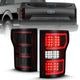 ANZO 18-19 Ford F-150 LED Taillight Black Housing Clear Lens Red Light Bar W/Sequential - Burkken Auto Parts