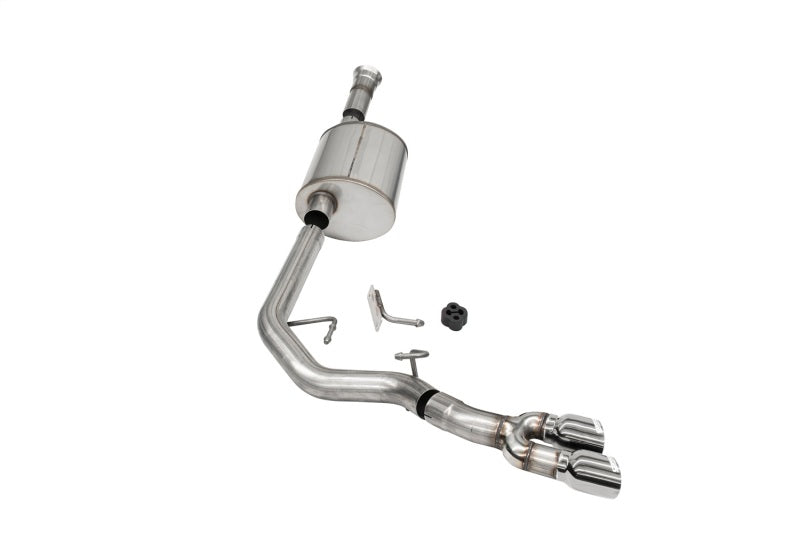 Corsa 2021-2025 Ford F-150 SuperCab/6.5in Bed 5.0L V8 Sport Cat-Back Front of Tire Exit-Polished - Burkken Auto Parts
