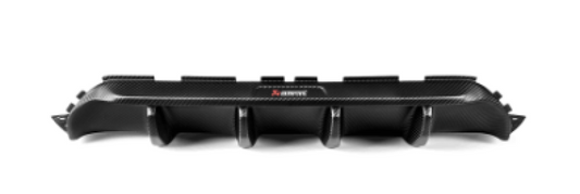 Akrapovic 18+ BMW M5 (F90) Rear Carbon Fiber Diffuser - Matte w/Red Akrapovic Logo - Burkken Auto Parts
