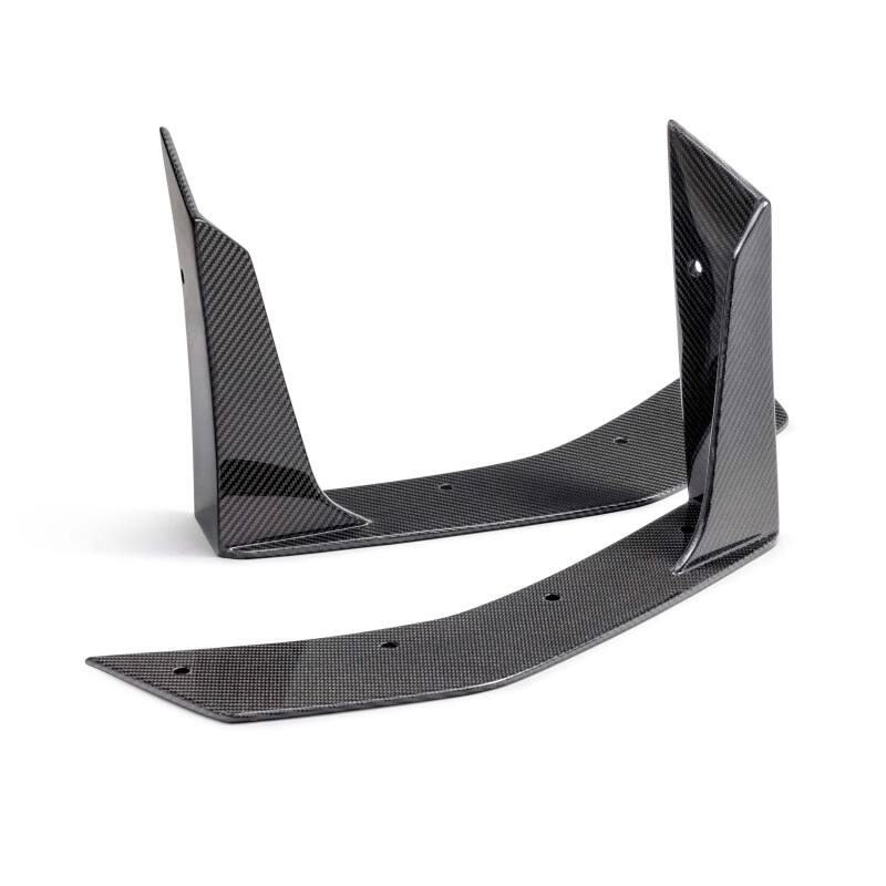 Anderson Composites 2024 Ford Mustang Type-GT5 Carbon Fiber Front Splitter Wickers - Burkken Auto Parts