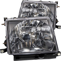 ANZO 1997-2000 Toyota Tacoma Crystal Headlights Black - Burkken Auto Parts