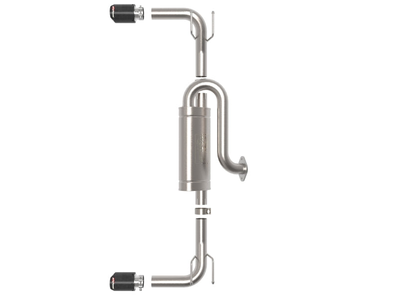 aFe 19-22 Mazda 3 L4 2.5L Takeda 3in to 2-1/2in 304 SS Axle-Back Exhaust w/ Carbon Fiber Tip - Burkken Auto Parts