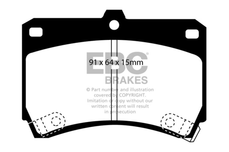 EBC 94-97 Ford Aspire 1.3 manual Greenstuff Front Brake Pads - Burkken Auto Parts