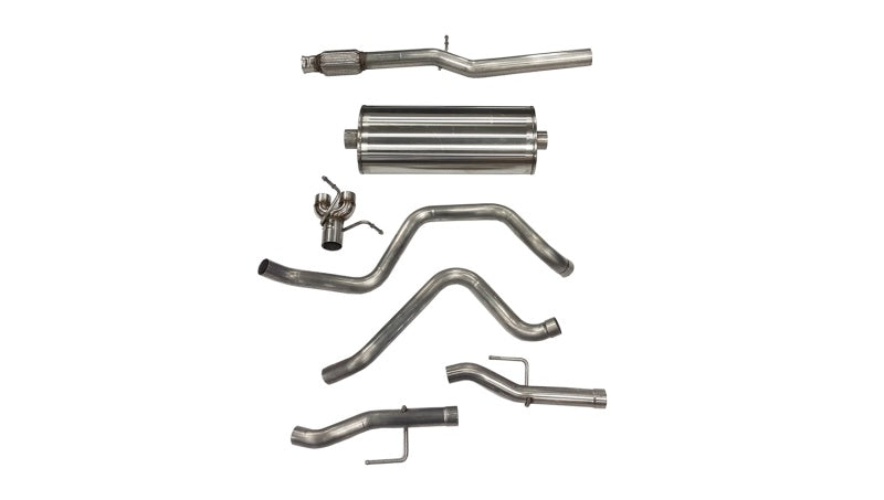 Corsa 19-23 Chevy Silverado/GMC Sierra 6.2L Crew Cab Short Bed 147.5 Cat-Back Dual Rear Exit No Tips - Burkken Auto Parts