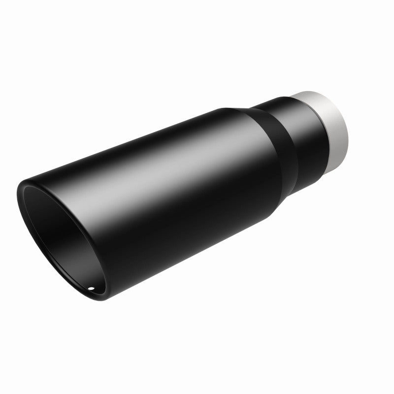 MagnaFlow Tip Stainless Black Coated Single Wall Round Single Outlet 5in Dia 3.5in Inlet 14.5in L - Burkken Auto Parts