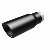 MagnaFlow Tip Stainless Black Coated Single Wall Round Single Outlet 5in Dia 3.5in Inlet 14.5in L - Burkken Auto Parts