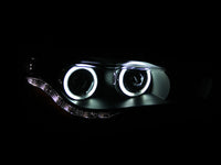 ANZO 2008-2015 Mitsubishi Lancer Projector Headlights w/ Halo Black (CCFL) - Burkken Auto Parts