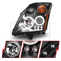 ANZO 2007-2012 Nissan Sentra Projector Headlights Black - Burkken Auto Parts