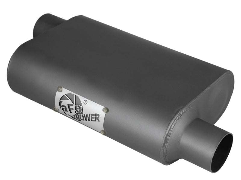 aFe Scorpion Replacement Alum Steel Muffler 2-1/2in In/Out Baffled Offset/Offset 13inL x10inW x4inH - Burkken Auto Parts