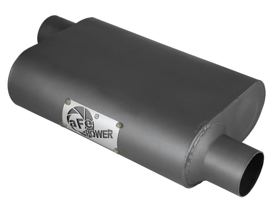 aFe Scorpion Replacement Alum Steel Muffler 2-1/2in In/Out Baffled Offset/Offset 13inL x10inW x4inH - Burkken Auto Parts