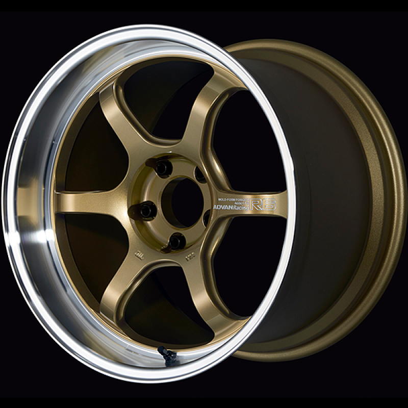 Advan R6 18x10.5 +24 5-114.3 Machining & Racing Brass Gold Wheel - Burkken Auto Parts