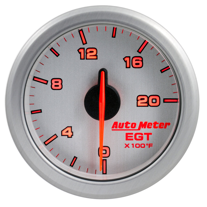Autometer Airdrive 2-1/16in EGT Gauge 0-2000 Degrees F - Silver - Burkken Auto Parts