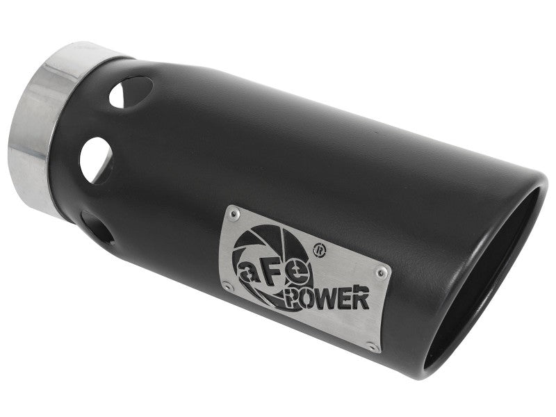 aFe Large Bore-HD 5 IN 409 SS DPF-Back Exhaust System w/Black Tip 20-21 GM Truck V8-6.6L - Burkken Auto Parts