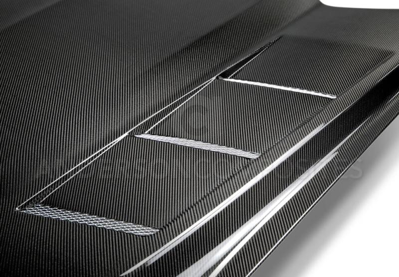 Anderson Composites 15-17 Ford Mustang (Excl. GT350/GT350R) Heat Extractor Double Sided Hood - Burkken Auto Parts