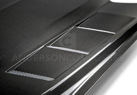 Anderson Composites 15-17 Ford Mustang (Excl. GT350/GT350R) Heat Extractor Double Sided Hood - Burkken Auto Parts