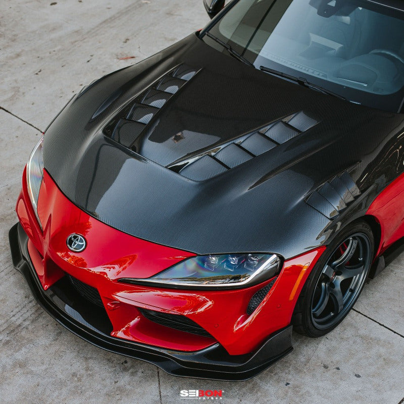 Seibon 2020+ Toyota GR Supra TV-Style Carbon Fiber Hood - Burkken Auto Parts