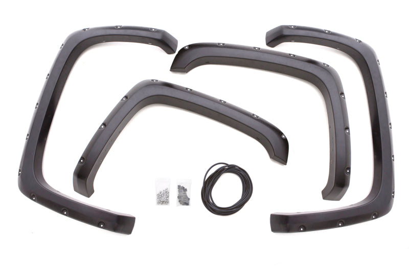 Lund 15-17 Ford F-150 RX-Rivet Style Textured Elite Series Fender Flares - Black (4 Pc.) - Burkken Auto Parts