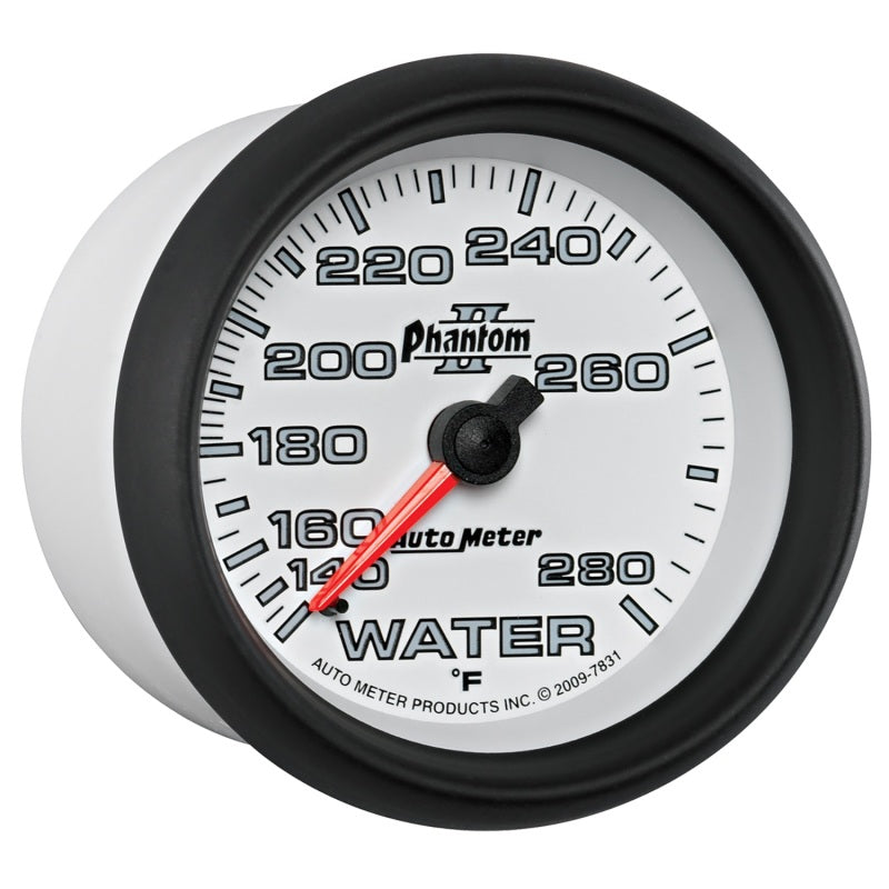 Autometer Phantom II 2-5/8in 140-280 Degree F Mechanical Water Gauge - Burkken Auto Parts