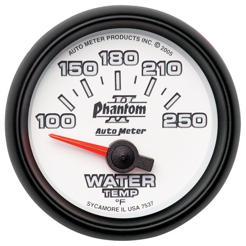 Autometer Phantom II 52.4mm SSE 100-250 Deg F Water Temperature Gauge - Burkken Auto Parts