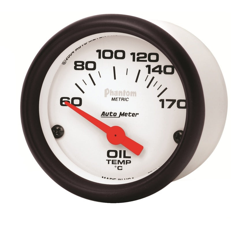 Autometer Phantom 2-1/16in 60-170 Deg F Electronic Oil Temperature Gauge - Burkken Auto Parts
