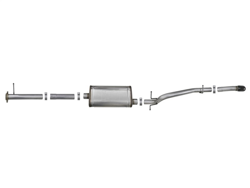 aFe MACH Force-Xp Hi-Tuck 3in. 409 SS C/B Exhaust 15-18 GM Colorado/Canyon L4-2.5L/V6-3.6L - Blk Tip - Burkken Auto Parts