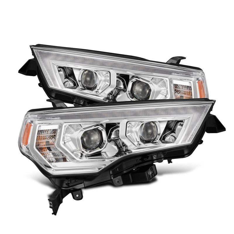 AlphaRex 14-22 Toyota 4Runner LUXX-Series LED Proj Headlights Chrome w/Actv Light & Seq. Sig + DRL - Burkken Auto Parts