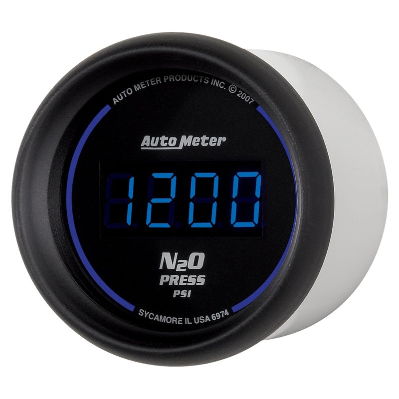 Autometer Ultra-Lite 2-1/16in 1600 PSI Digital Nitrous Pressure Gauge - Black - Burkken Auto Parts