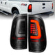 ANZO 2008-2016 Ford  F-250  LED Tail w/ Lights Bar Black Housing Smoke Lens - Burkken Auto Parts