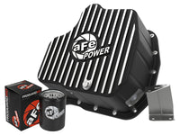 aFe POWER GM Diesel Trucks 01-10 V8-6.6L (td) Pro Series Engine Oil Pan Black w/ Machined Fins - Burkken Auto Parts