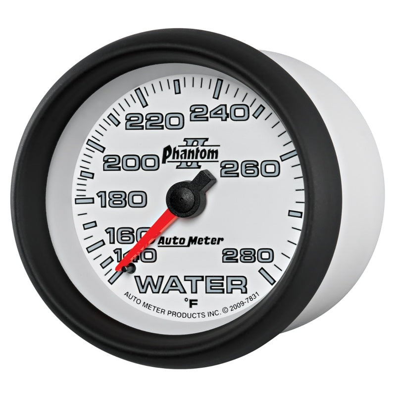 Autometer Phantom II 2-5/8in 140-280 Degree F Mechanical Water Gauge - Burkken Auto Parts
