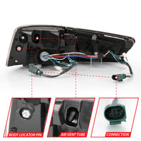 ANZO 2012-2018 Audi A6 LED Taillight Black Housing Red/Clear Lens 4 pcs (Sequential Signal) - Burkken Auto Parts
