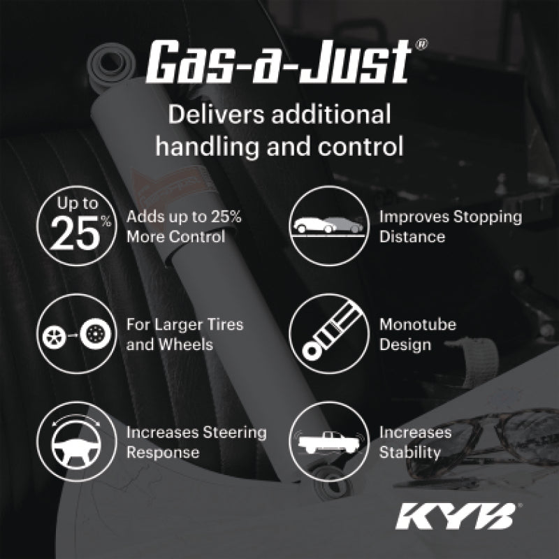 KYB 19-21 GMC Sierra 1500 (Exc. AT4) (w/o Off Road Susp. & Z85 Package) Gas-A-Just Shock - Rear - Burkken Auto Parts